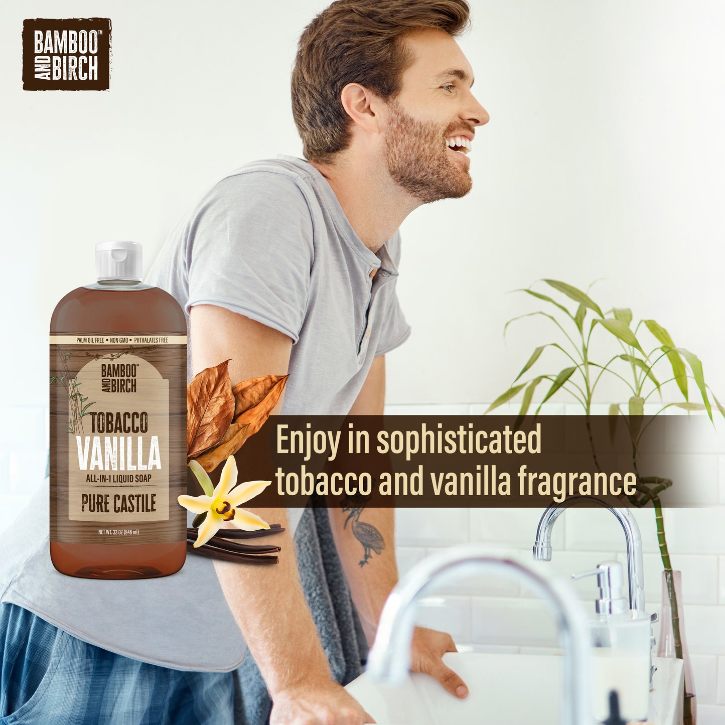 Pure Castile Soap, Tobacco Vanilla
