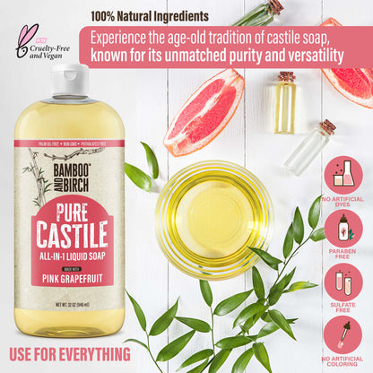 Pure Castile Soap, Pink Grapefruit