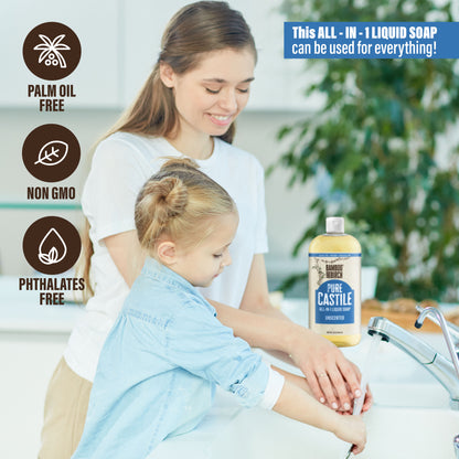 Pure Castile Soap, Classic Unscented